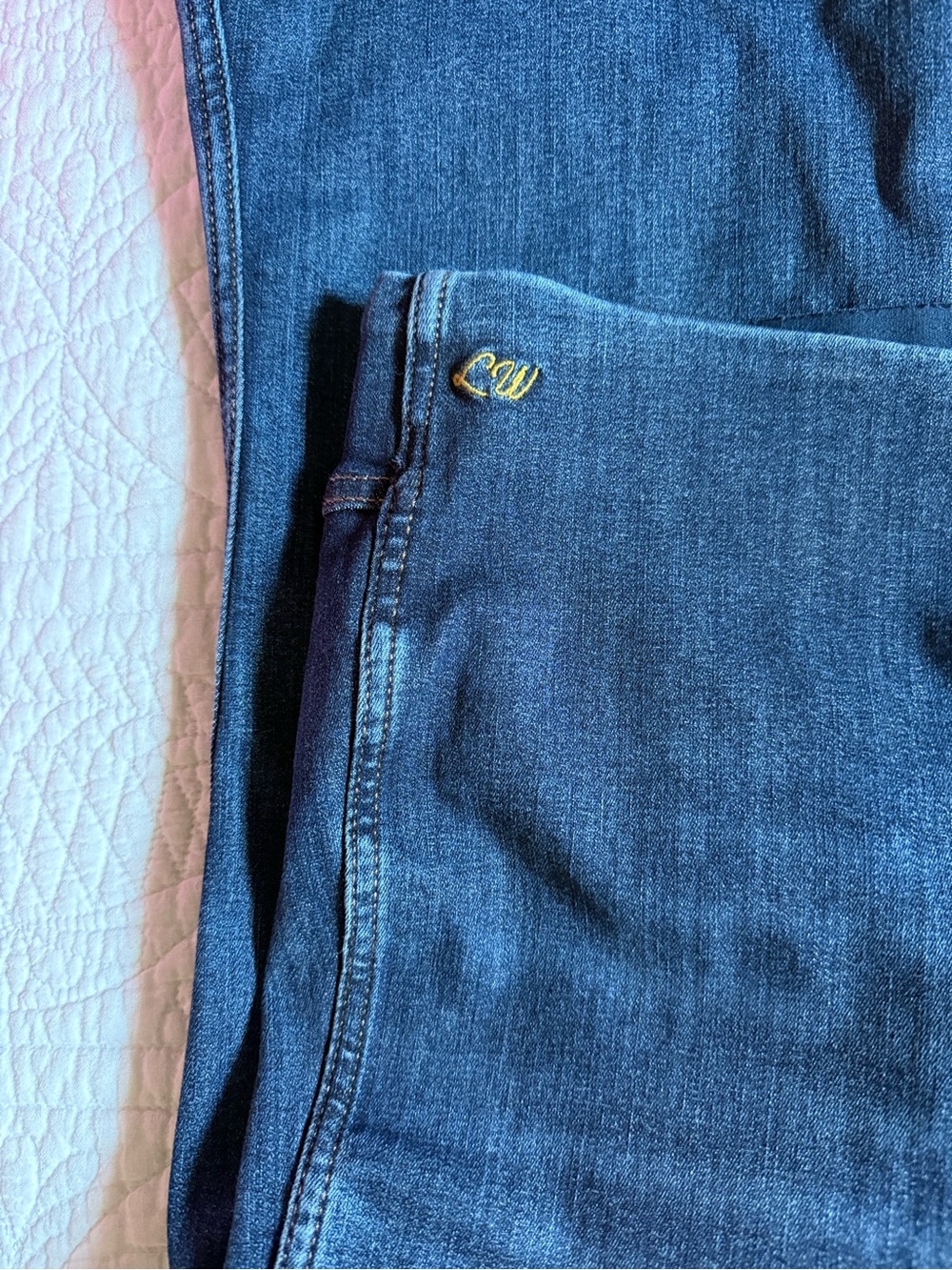 Wrangler Lainey Wilson High-Waist Dark Blue Flare Jeans for Women 34x34 - Picture 7 of 8